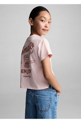 تیشرت صورتی بچه گانه رگولار MANGO Kids - کد 845264378