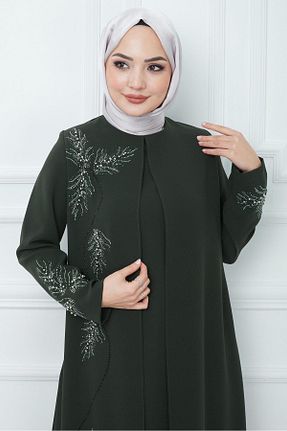 لباس حجاب خاکی زنانه رگولار hafsamina - کد 804875610