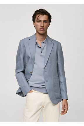 کت آبی مردانه اسلیم MANGO Man - کد 838031570