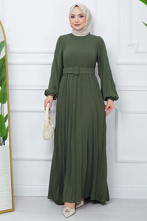 لباس حجاب خاکی زنانه رگولار hafsamina - کد 797662596