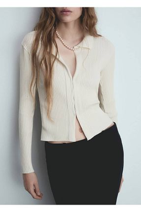 پلیور نباتی زنانه ساده MANGO - کد 852564837