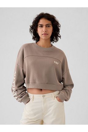 سوئیشرت قهوه ای زنانه چاپی GAP - کد 856266267