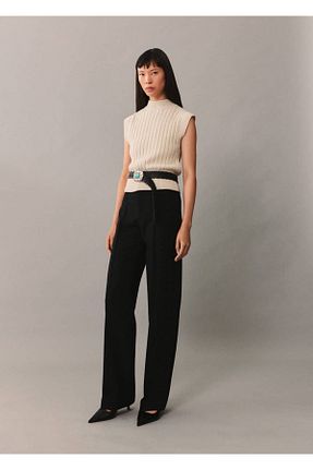 پلیور بژ زنانه ساده MANGO - کد 853035625