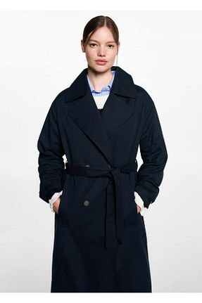 ترنچکت سرمه ای زنانه پلی استر MANGO Teen - کد 843912309