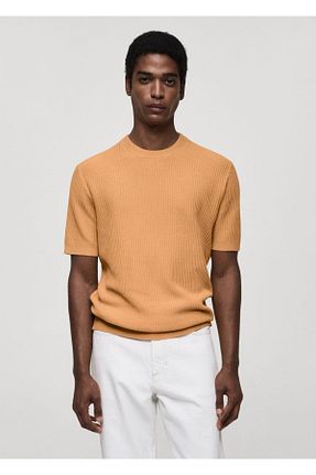 تیشرت نارنجی مردانه رگولار MANGO Man - کد 829359220