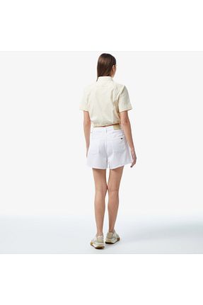 شلوارک و برمودا سفید زنانه رگولار Lacoste - کد 837994157