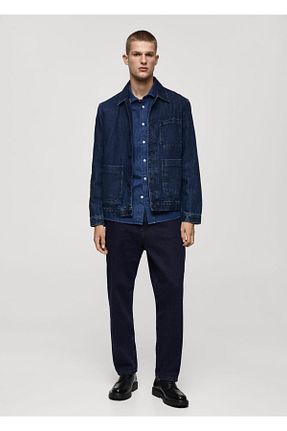 شلوار جین آبی مردانه رگولار MANGO Man - کد 844176908