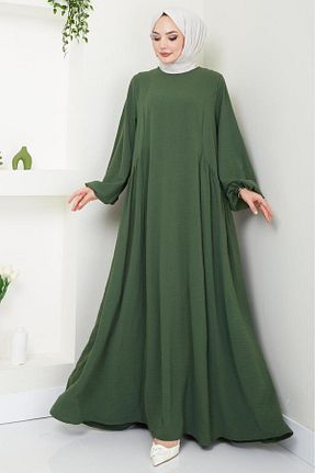 لباس حجاب خاکی زنانه رگولار hafsamina - کد 835503463