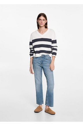 شلوار جین آبی زنانه جاگر MANGO Teen - کد 836631302