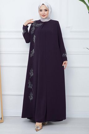لباس حجاب بنفش زنانه رگولار hafsamina - کد 804877404
