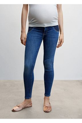 شلوار جین آبی زنانه رگولار MANGO - کد 690677979