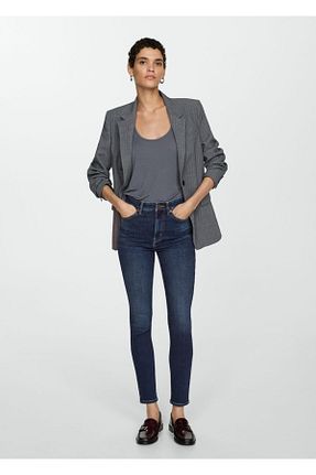 شلوار جین آبی زنانه رگولار MANGO - کد 848615724