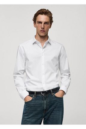 پیراهن آبی مردانه رگولار MANGO Man - کد 848615857