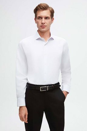 پیراهن سفید مردانه اسلیم فیت D