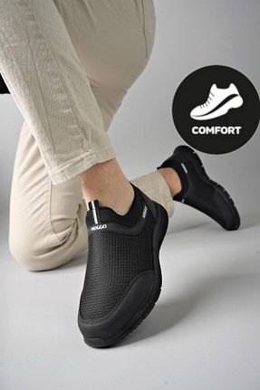 کفش اسنیکر مشکی زنانه پارچه ای Muggo - کد 800796178