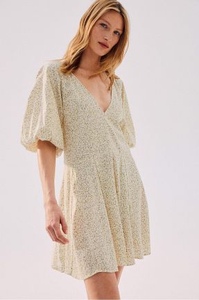 لباس سفید زنانه بافتنی H&M - کد 858375342