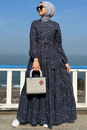 لباس حجاب طوسی زنانه رگولار Rabia Şamlı - کد 658616776