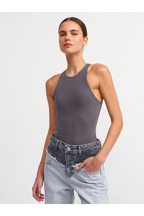 بلوز طوسی زنانه ساده Dilvin - کد 815123650