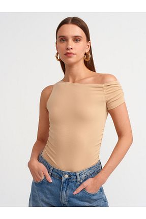 بلوز بژ زنانه ساده Dilvin - کد 832140504