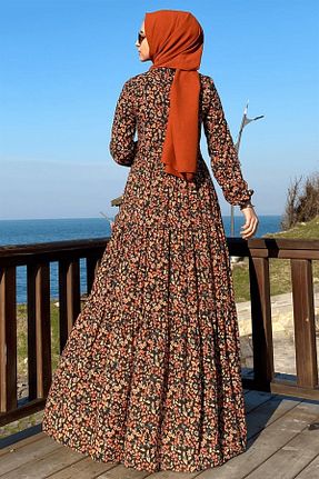 لباس حجاب نارنجی زنانه رگولار Rabia Şamlı - کد 345886794