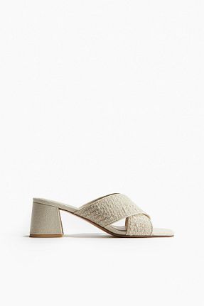 دمپائی بژ زنانه پاشنه ضخیم H&M - کد 855361821