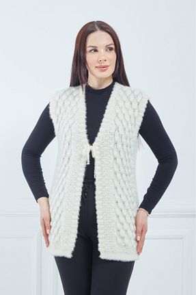 جلیقه بژ زنانه رگولار Elçelya Moda - کد 841142118