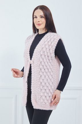 جلیقه صورتی زنانه رگولار Elçelya Moda - کد 841112039