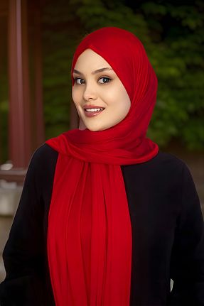 شال قرمز زنانه Samira - کد 849898674