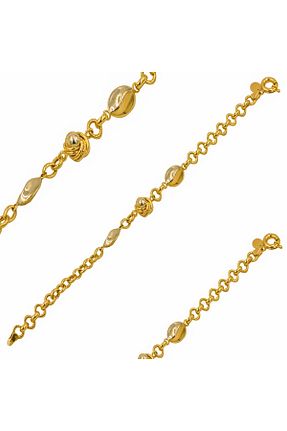 دستبند طلا رنگی زنانه 8 عیار TURNAGOLD - کد 848227936