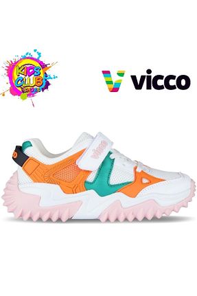 کفش اسنیکر سفید بچه گانه چرم مصنوعی Vicco - کد 854910681