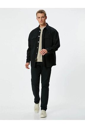 شلوار جین مشکی مردانه پاچه لوله تفنگی Koton - کد 837590450