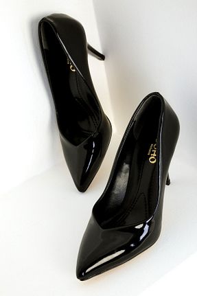 کفش پاشنه بلند کلاسیک مشکی زنانه چرم مصنوعی SOHO - کد 856826381