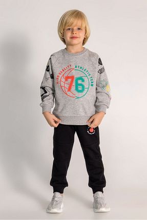 ست گرمکن طوسی بچه گانه پنبه پلی استر DMB BOYS & GIRLS - کد 858338239