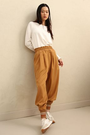 شلوار حجاب قهوه ای زنانه مخلوط ویسکون ALLDAY - کد 277068388