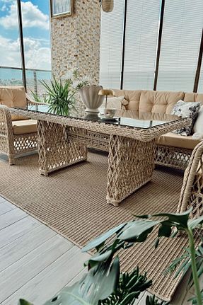 فرش قهوه ای قابل شستشو Cool Halı - کد 814364382