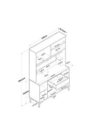 کابینت چند منظوره قهوه ای Suntalam Rani Mobilya - کد 850608210