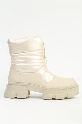 بوت / نیم بوت بژ زنانه چرم مصنوعی Pierre Cardin - کد 858655669