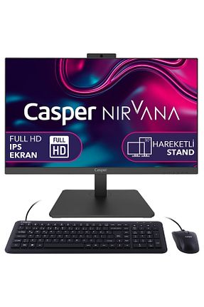 کامپیوتر همه کاره مانیتور مشکی AMD Ryzen 7 CASPER - کد 806491061