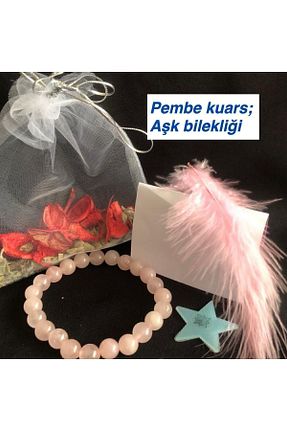 دستبند جواهر صورتی زنانه سنگ طبیعی bircan yıldırım niyet bulutları - کد 346427454