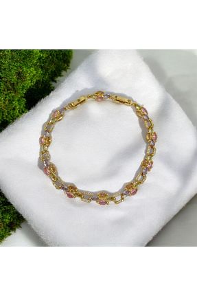 دستبند استیل (فولاد) طلائی زنانه استیل (فولاد) Fria - کد 858744662