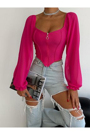 بلوز صورتی زنانه ساده aytenli - کد 858779939