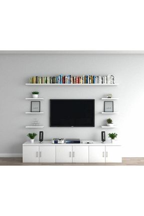 میز و پایه تلویزیون سفید Suntalam LİNDE HOME - کد 136247298
