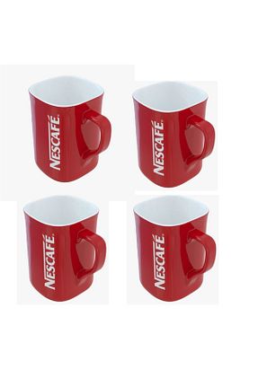 لیوان آب قرمز پرسلن Nescafe - کد 247818750
