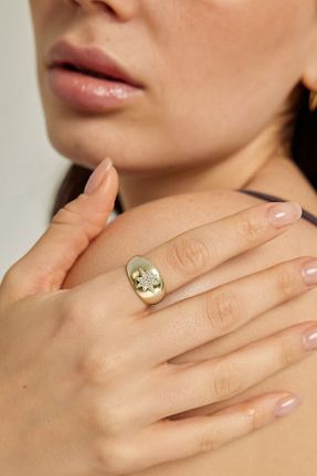 انگشتر نقره طلائی زنانه زیرکن Marie Claire - کد 688762141