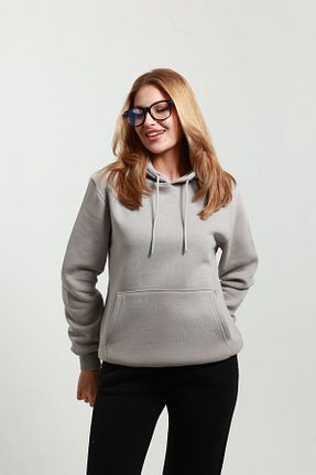 سوئیشرت طوسی زنانه ساده TKT - کد 858573806