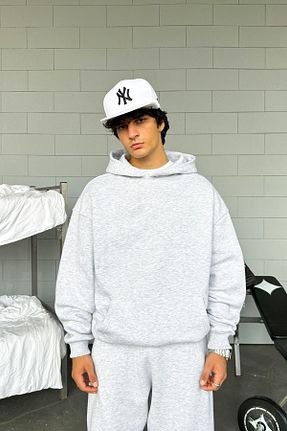 سوئیشرت طوسی مردانه ساده Flaw Wear - کد 858632311
