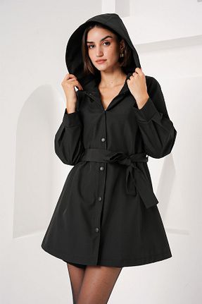 ترنچکت مشکی زنانه پلی استر Bigdart - کد 858631097