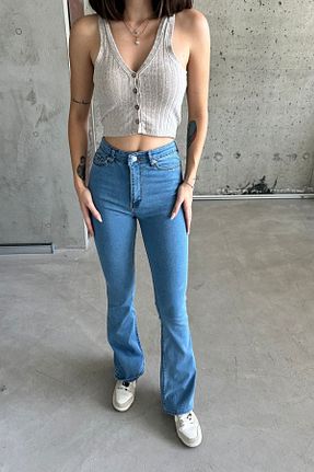 شلوار جین آبی زنانه پاچه اسپانیولی XRAY JEANS - کد 858694346