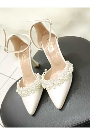 کفش مجلسی سفید زنانه پاشنه ضخیم HAVVA SHOES - کد 830217792