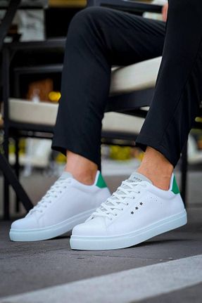 کفش اسنیکر سفید مردانه بند دار Rozero Shoes - کد 858724112